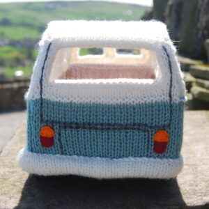 Knitted campervan rear view