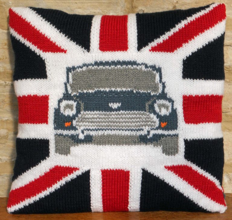 Knit yourself a Classic Mini inspired cushion!